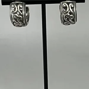 925 Sterling Silver Silpada Clip On Filigree Scroll Earrings