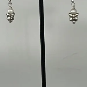 Nadine Leo Mississippi River Pearl Co Sterling Silver Pearl Earrings