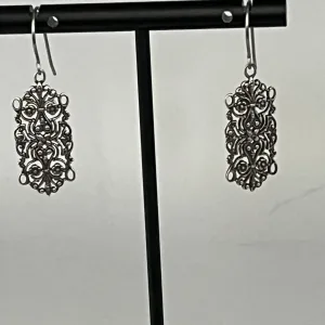 Sterling Silver Filigree Dangle Earrings