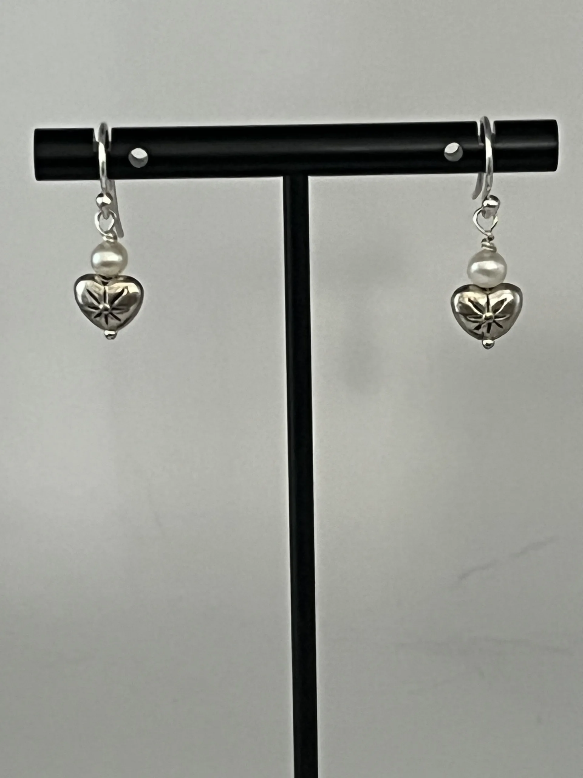 Nadine Leo Mississippi River Pearl Co Sterling Silver Pearl Earrings