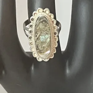 Vintage Mexico Taxco Sterling Silver Abalone Ring