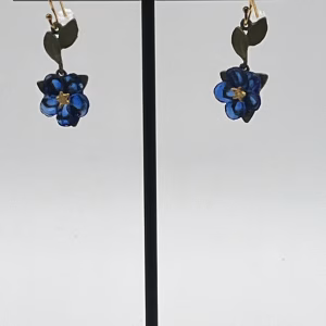 Michael Michaud Blue Violet Wire Earrings