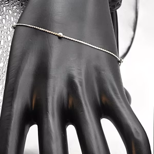 Vintage 925 Sterling Silver Dainty Italian Chain Bracelet