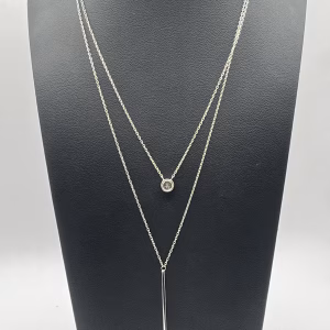 Silpada Sterling Silver 'London Decker' CZ Layered Necklace