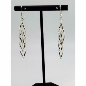 IBB TU 925 Sterling Silver Swirl Earrings