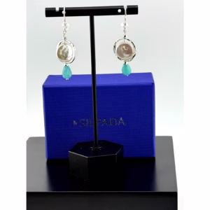 Silpada Sterling Silver 'Josephine' Freshwater Pearl, Quartz and Hematite Earrings