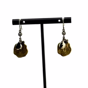 Silpada 'Perfect Composition' Brass Pyrite CZ Earrings