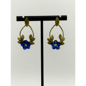 Michael Michaud Blue Violet Hoop Earrings