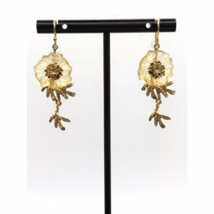 Michael Michaud Mum Dangle Wire Earrings