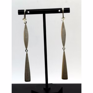 Jane Diaz Sterling Silver Long Slinky Drop Earrings
