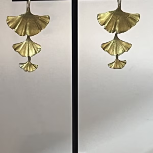 Michael Michaud Ginkgo Triple Drop Wire Earrings