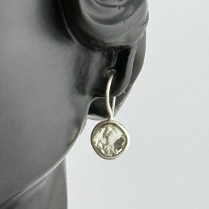 Jane Diaz Small Faceted Organic Stone Drops Dangle Earrings