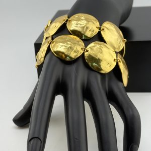 Karine Sultan Shell Coin Layered Bracelet