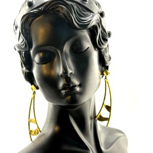 Karine Sultan 24K Gold Plated Elegant Dangle Earrings