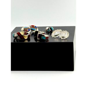 Vintage 925 Sterling Silver Native American Earrings Mixed Lot