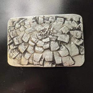 Mid Century Modern Pewter Brooch Signed August Wendell