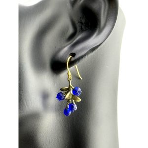 Michael Michaud Blueberry Dangle Wire Earrings