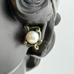 Michael Michaud Pea Pod Pearl Post Stud Earrings