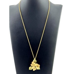 Michael Michaud Hydrangea Leaf Pendant Necklace