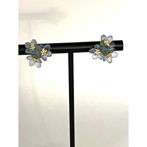 Michael Michaud Forget Me Not Triple Flower Post Earrings