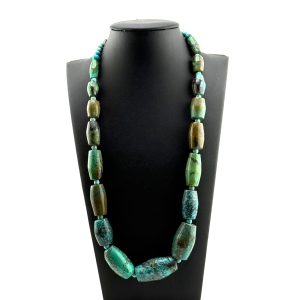 Natural Hubei Turquoise Necklace Native Southwest Handmade