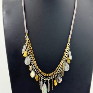 Silpada Sterling Silver Multi-Gem Courtyard Chic Slide Necklace