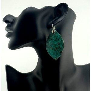Silpada Emerald Pools Earrings, Green Patina & Sterling Silver