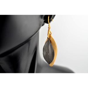 Michael Michaud Cordyline Double Leaf Wire Earrings