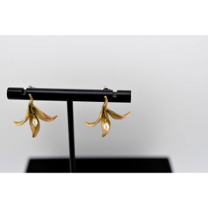 Michael Michaud Tapestry Post Earrings w/Pearls