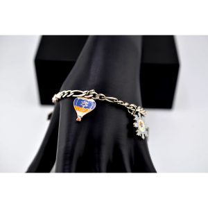 Vintage 2002 Olympics Salt Lake City Enameled Charm Bracelet