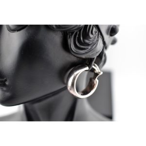 950 Sterling Silver Milor Italy Hoop Earrings
