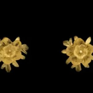 Michael Michaud Mums Stud Earrings (Yellow)