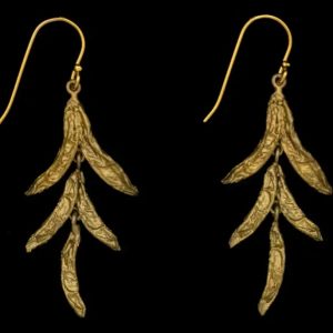 Michael Michaud Hosta Post Dangle Wire Earrings