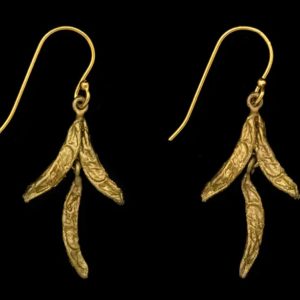 Michael Michaud Hosta Pod Wire Earrings