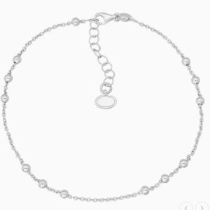 Silpada 'bead Up' Sterling Silver Anklet, 9" + 1"