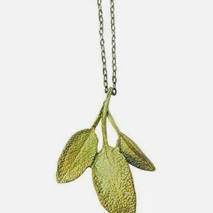 Michael Michaud Petite Herb Sage Pendant Necklace - 16" Adj.