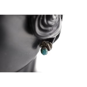 925 Sterling Silver Turquoise Floral Stud Earrings