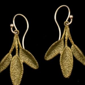 Michael Michaud Petite Herb Sage Wire Earrings