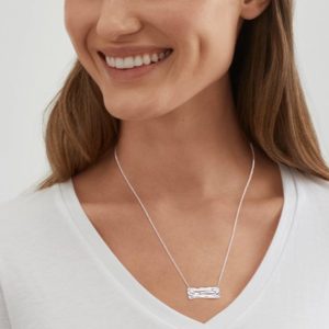 Silpada 'Headlines' Sterling Silver Pendant 20" Necklace NIB