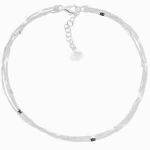 Silpada 'triple Your Luck' Anklet in Sterling Silver