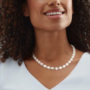 Silpada 'Scattered Around' Silver Natural Hematite Beaded Necklace, 18" + 2"