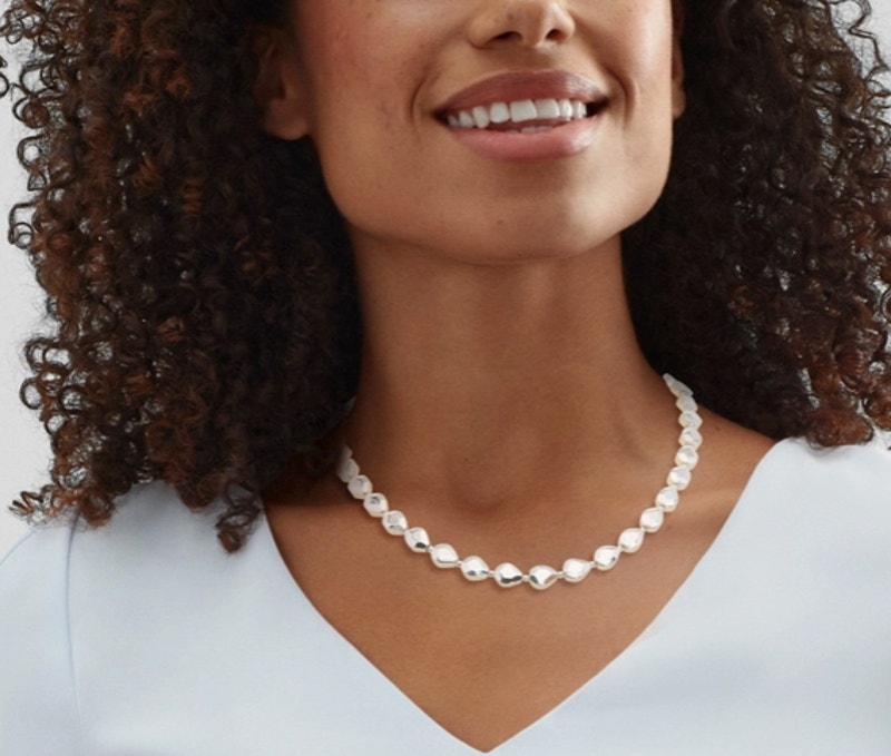 Silpada 'Scattered Around' Silver Natural Hematite Beaded Necklace, 18" + 2"