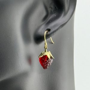 Michael Michaud Strawberry Dainty Wire Earrings