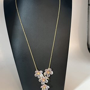 Michael Michaud Peach Blossom "Y" Necklace