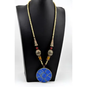 Afghan Middle Eastern Tribal Lapis Lazuli Necklace