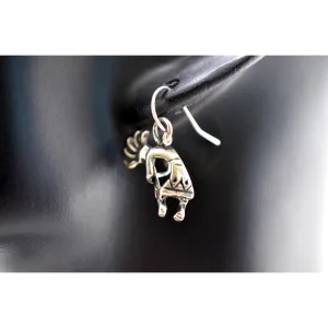 Vintage 925 Sterling Silver Native American Kokopeli Wire Earrings