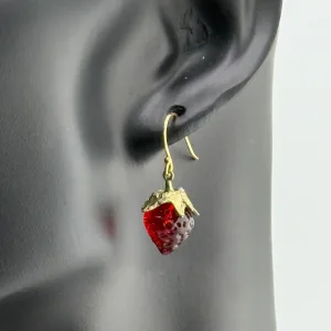 Michael Michaud Strawberry Dainty Wire Earrings