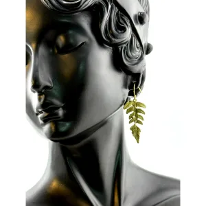 Michael Michaud Large Fern Leaf Wire Earrings